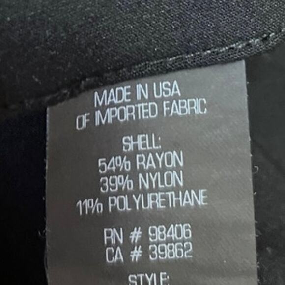 Theory Women's Black Skinny Straight Mid Rise Zipper Trousers Dress Pants Size 2 - Picture 5 of 5